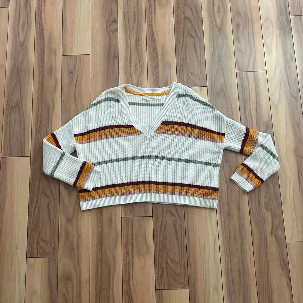 L.A. Hearts striped v-neck sweater